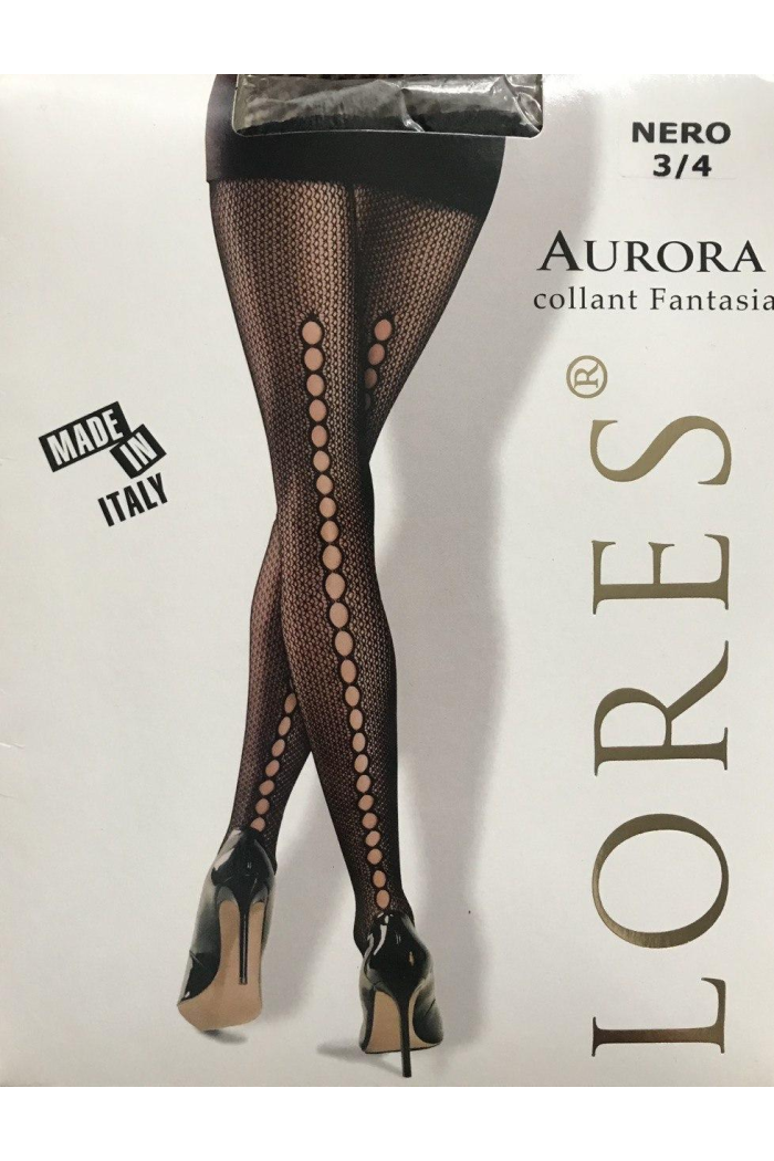 Ажурные колготки с оригинальным принтом Lores Aurora Колготы женские Черного цвета 20 Den