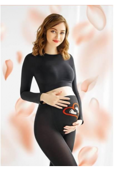 Колготи Giulia 150 Ден для вагітних Колготки з малюнком Нижня білизна жіноча 150 DEN Чорного кольору 4
