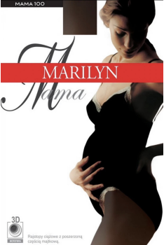 Marilyn  Mama Колготки 100 Ден для беременных  Колготы матовые со вставкой Нижнее белье женское 100 DEN Черное