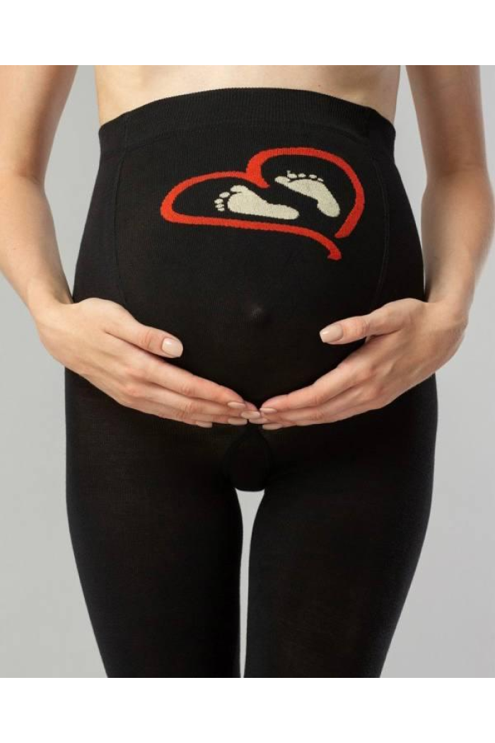 Колготы Giulia 150 Ден для беременных  Колготки с рисунком Нижнее белье женское 150 DEN Черного цвета