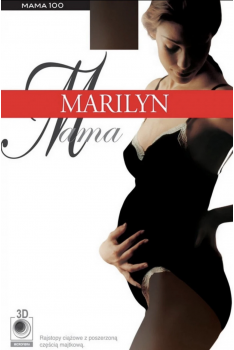 Marilyn Mama Колготки 100 Ден для вагітних Колготи матові зі вставкою Нижня білизна жіноча 100 DEN Чорне