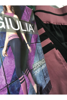 Еластичні Спортивні Легінси мікрофібра GIULIA лосини жіночі для фітнесу та спорту з широкою резинкою р. S-L