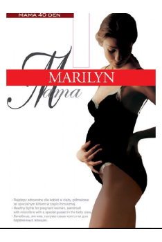 Колготки для вагітних Marilyn 40 ДЕН Колготи зі вставкою Нижня білизна для жінок 40 DEN Чорні-Бежеві