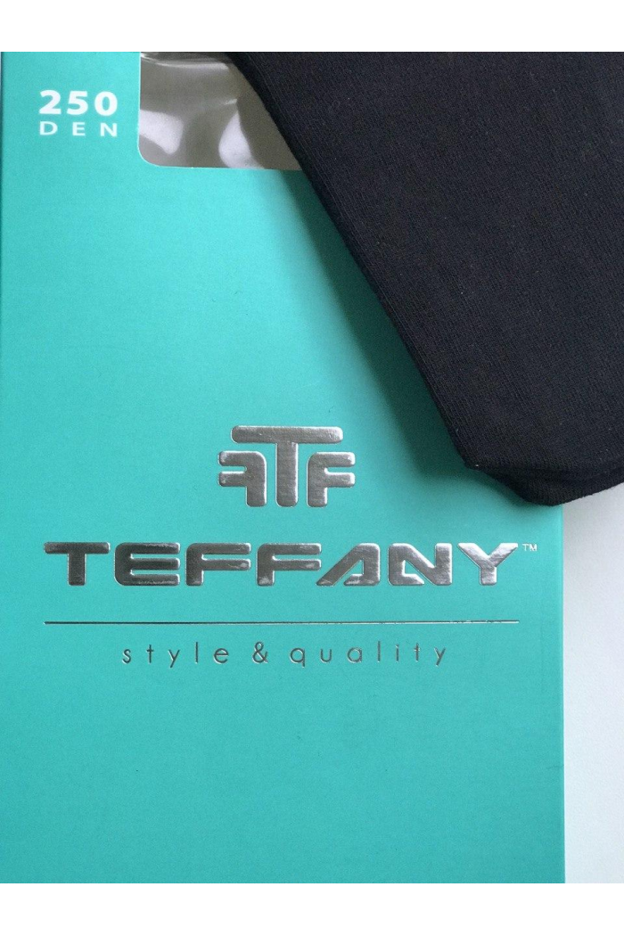Бавовняні теплі колготи жіночі Tiffany 250 Ден Колготки зимові Чорного кольору Жіноча нижня білизна