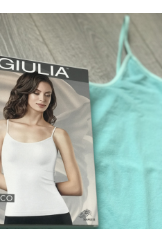 Бесшовная майка на тонких бретелях Giulia Caraco футболка домашняя повседневная Женское нижнее белье S/M, TANAGER TURQUOISE