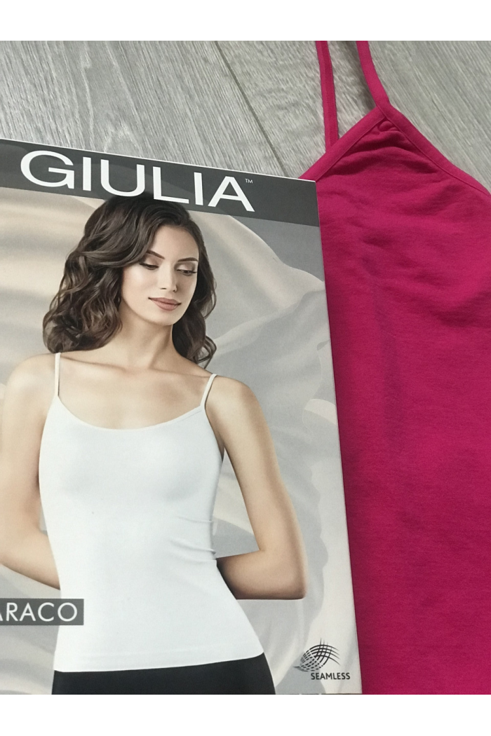 Безшовна майка на тонких бретелях Giulia Caraco футболка домашня повсякденна Повсякденна жіноча нижня білизна S/M, BEETROT PURPLE