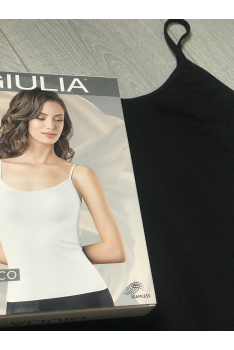 Бесшовная майка на тонких бретелях Giulia Caraco футболка домашняя повседневная Женское нижнее белье L/XL, Черный