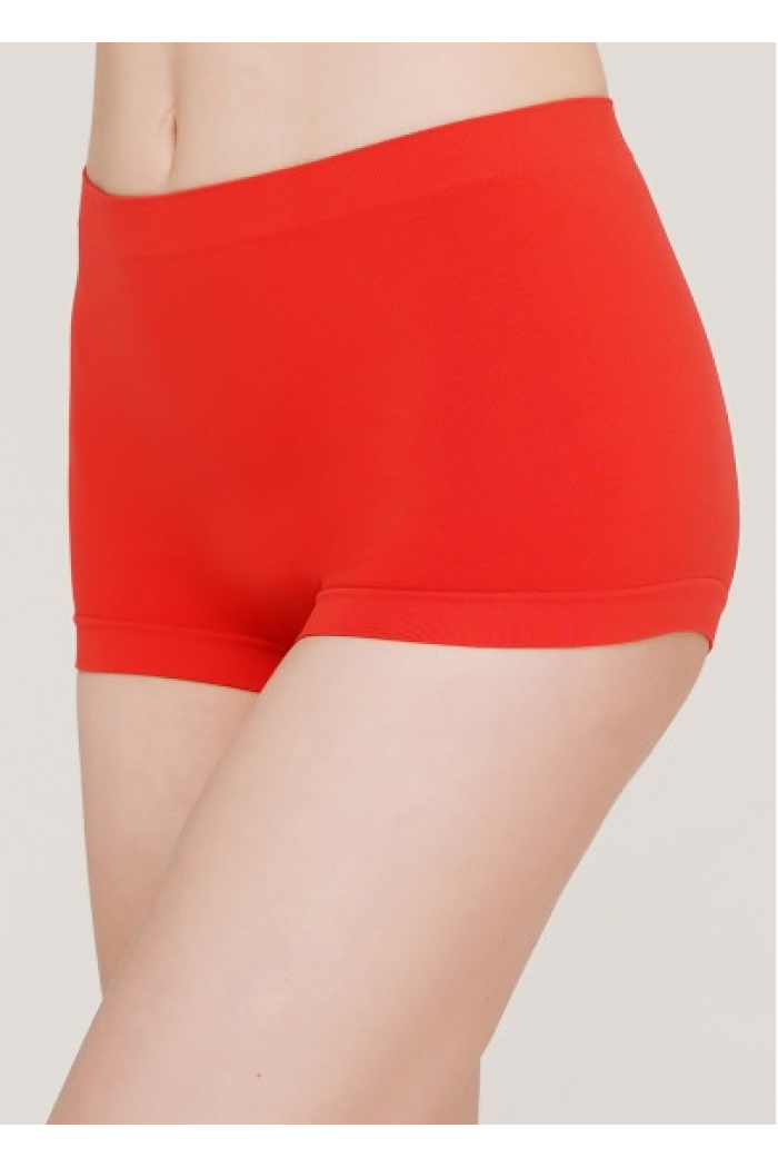 Безшовні жіночі трусики шорти Giulia Еластичні трусики-шорти із заниженою талією без швів L/XL, Червоний
