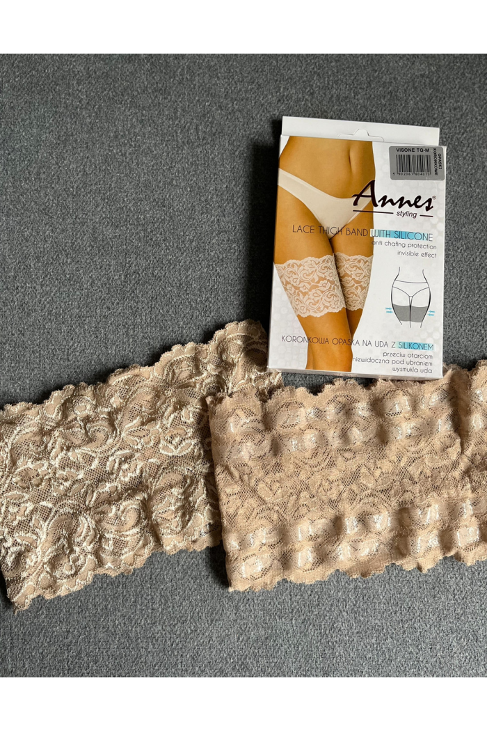 Мереживні Бандалетки на стегна LACE THIGH BAND WITH SILICONE Пов“язки смужки від натирання Хідлейси р. S-XXXL