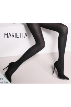 Колготи матові жіночі стильні з візерунком GIULIA Marietta 60 model 1 2, Чорний