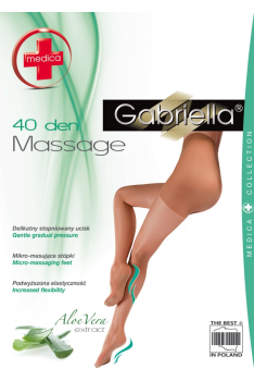Противоварикозные колготки женские моделирующие Gabriella Medica 40 den  с экстрактом Aloe Vera 3, Черный