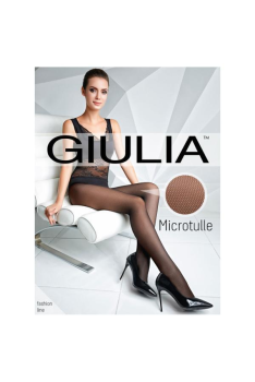 Колготы женские матовые в мелкую сеточку GIULIA Microtulle 40 2, Капучино